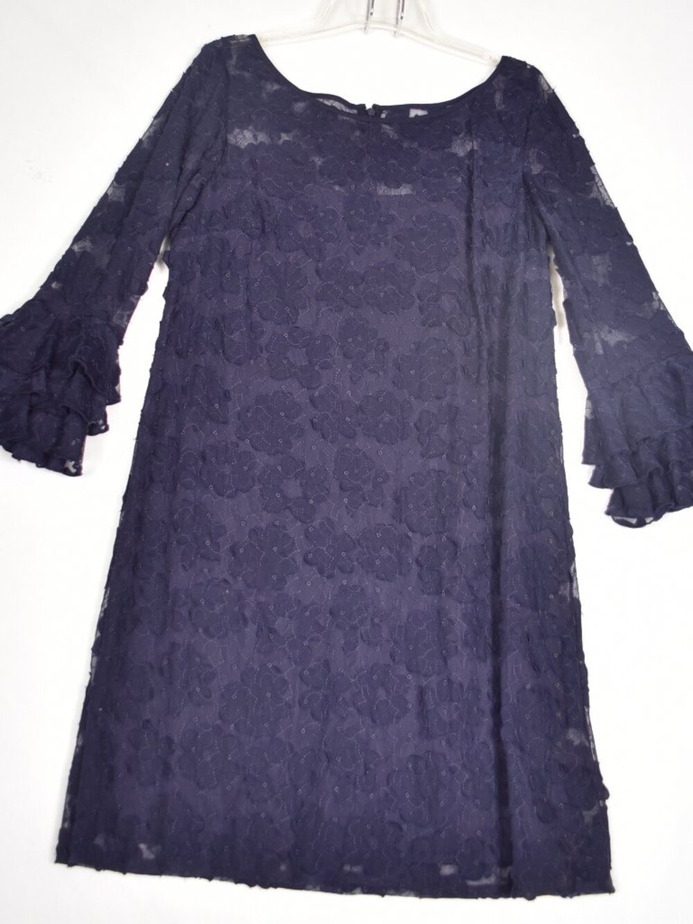 Jessica Howard Navy Floral Dress Long Sleeve Size 10